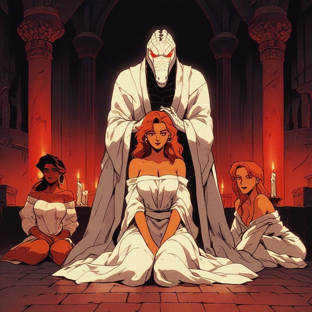 Candles, Red Light, Albino Monster Hentai AI Porn