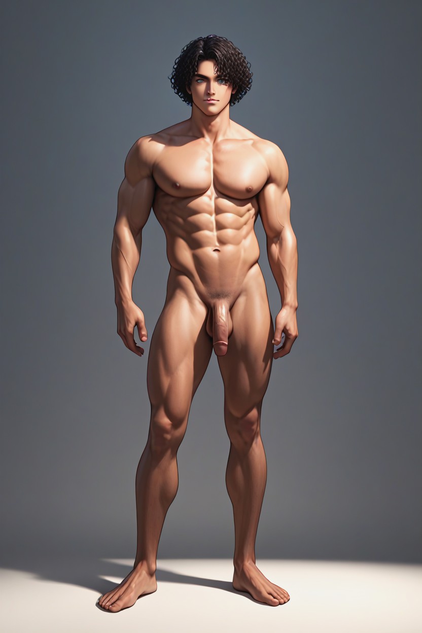 Naked, Black Hair, 20+ AI Gay Porn