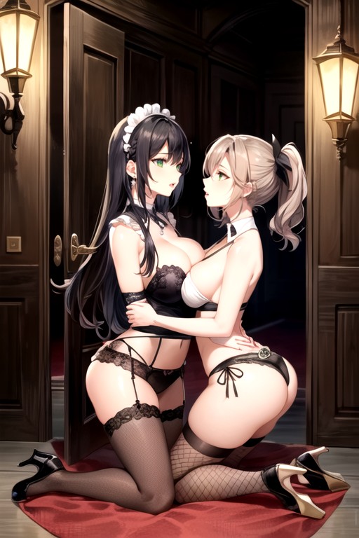 Fishnets, Braided, Wide Hips AI Porn