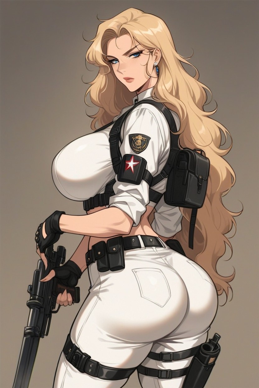 30+, Large Breast, Machine Gun Hentai AI Porn