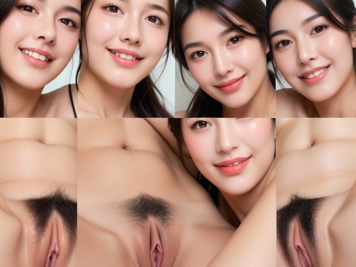 +women, Pantie Side Away, Pussy To Pussy Porno asiático IA