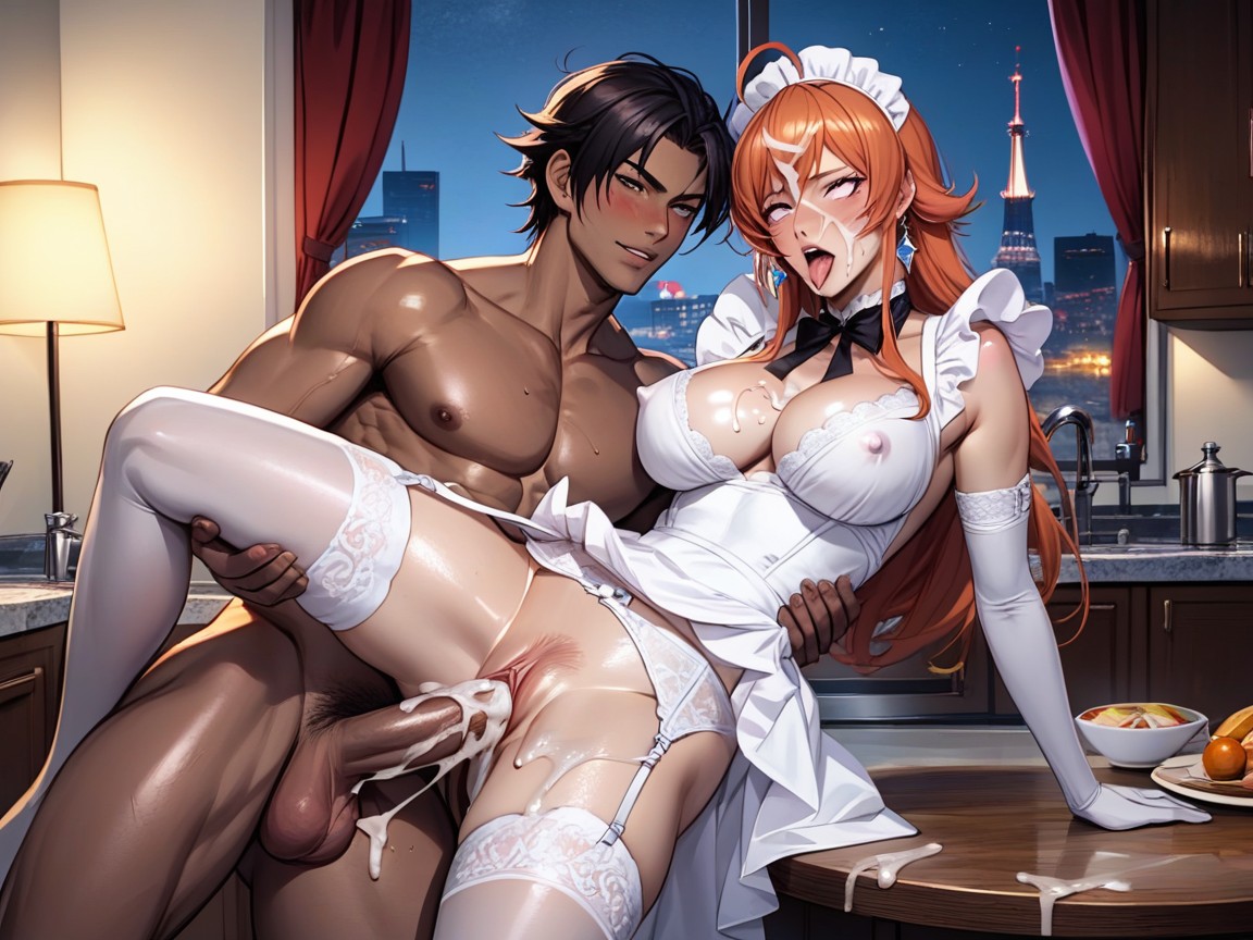 Ahoge, Second Woman Is Nakiri Erina From Shokugeki No Soma, Cum In Hair Hentai AI Porn