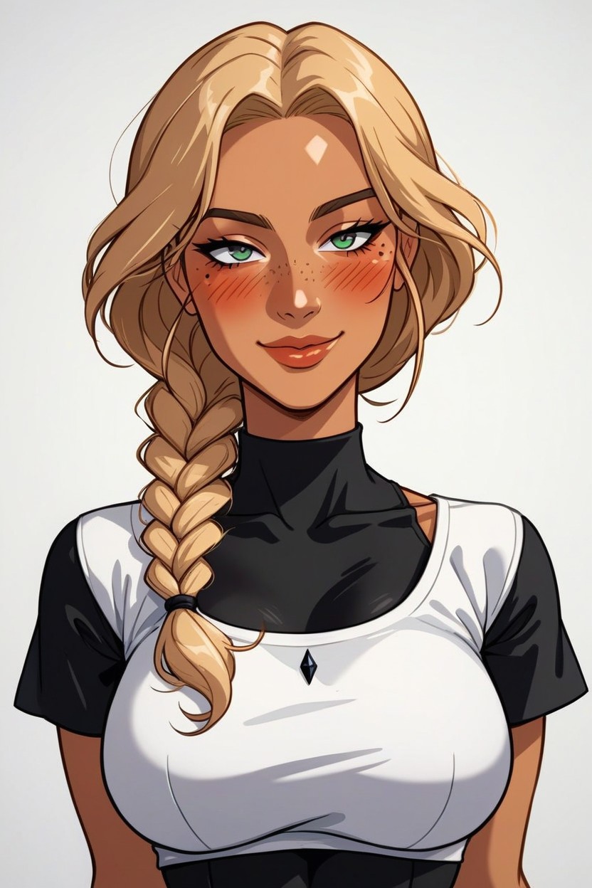 Blonde Hair, Swedish, Finnish Eyes AI Porn
