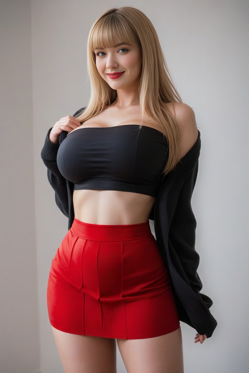 Sexy Pose, Waist Shot, Super White Skin AI Porn