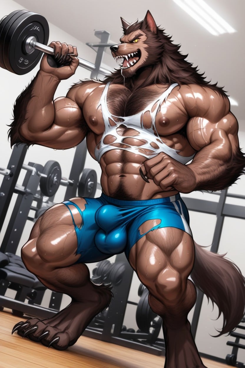 Muscular, 18+, Ripped Clothes AI Gay Porn
