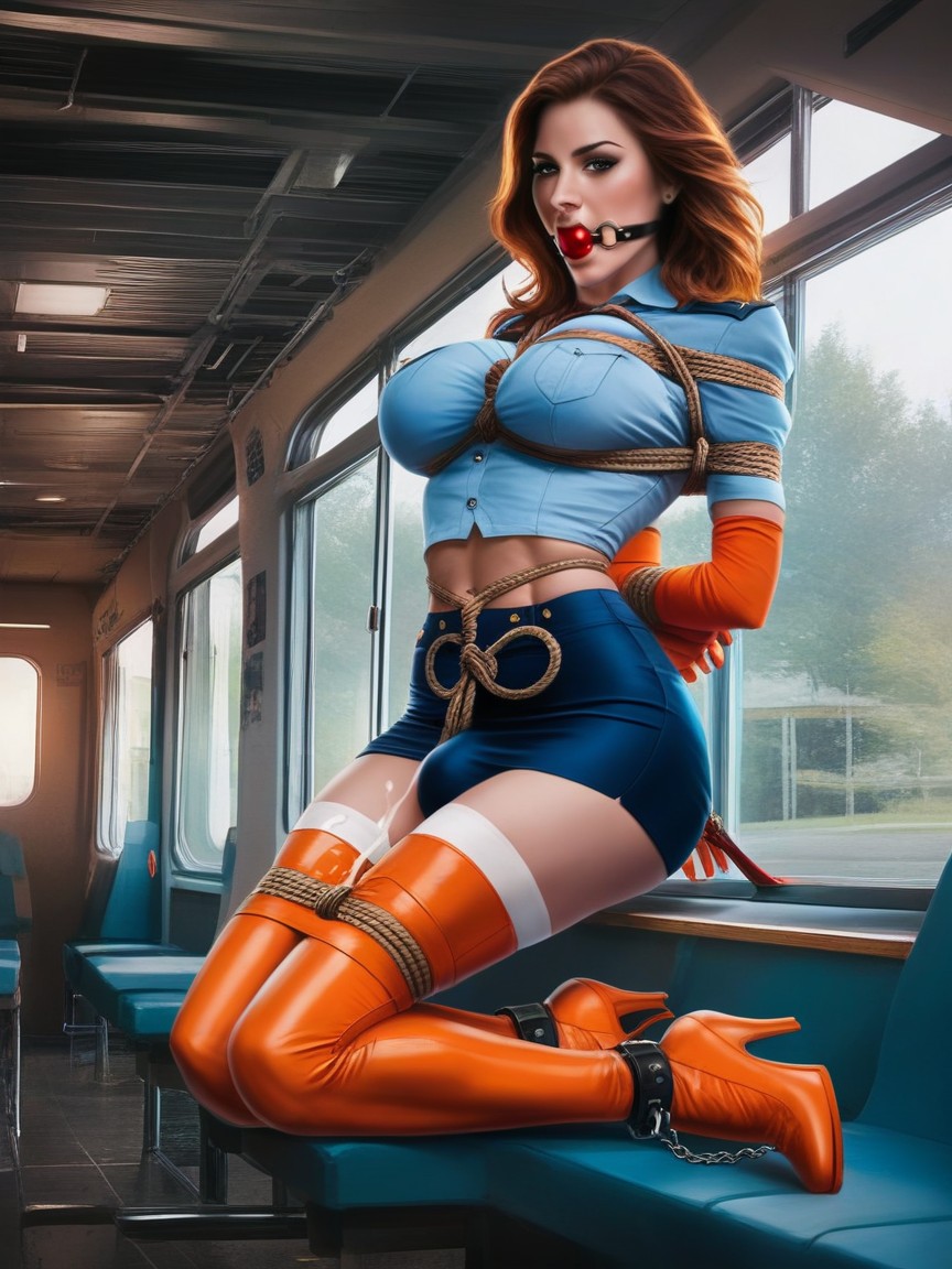 Large Penis, Bus, Beautiful Face Porno IA transsexuelle