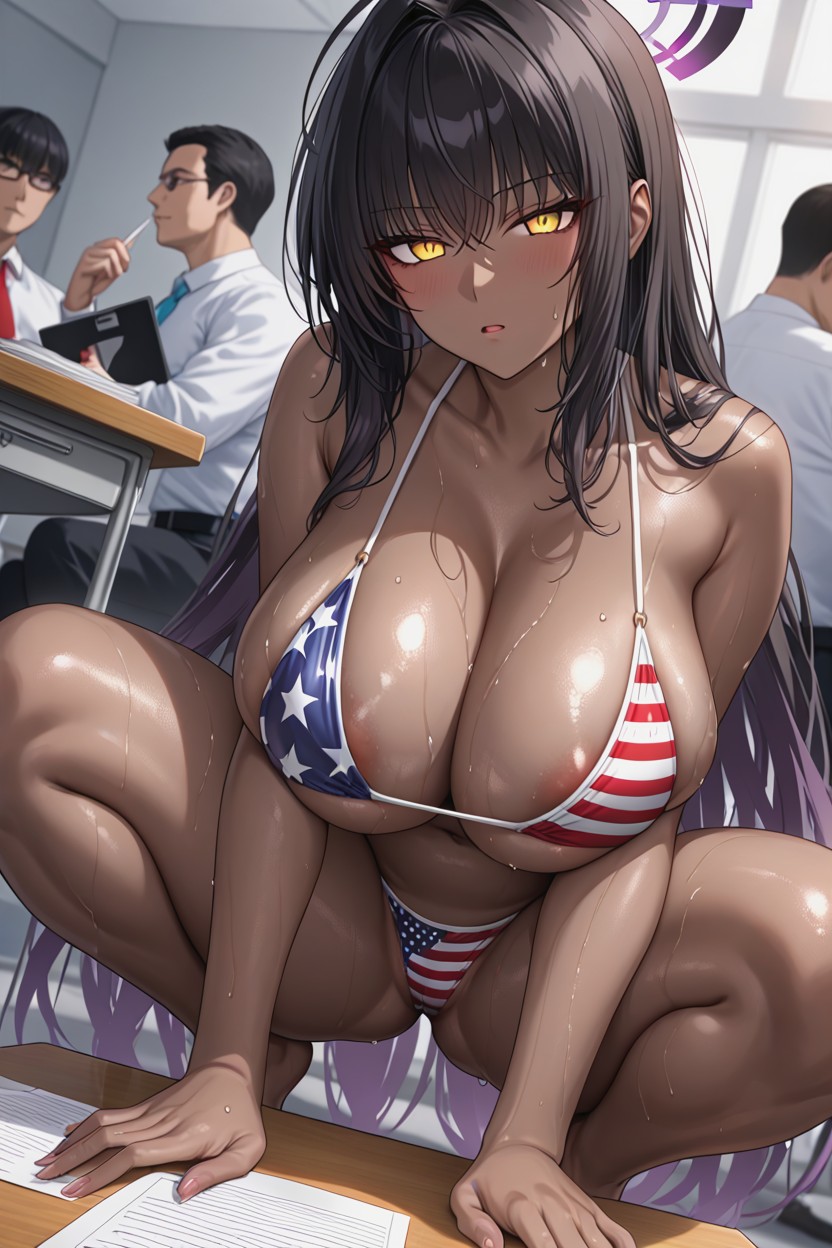 Sweating A Lot, Bored, Light Makeup Hentai AI Porn