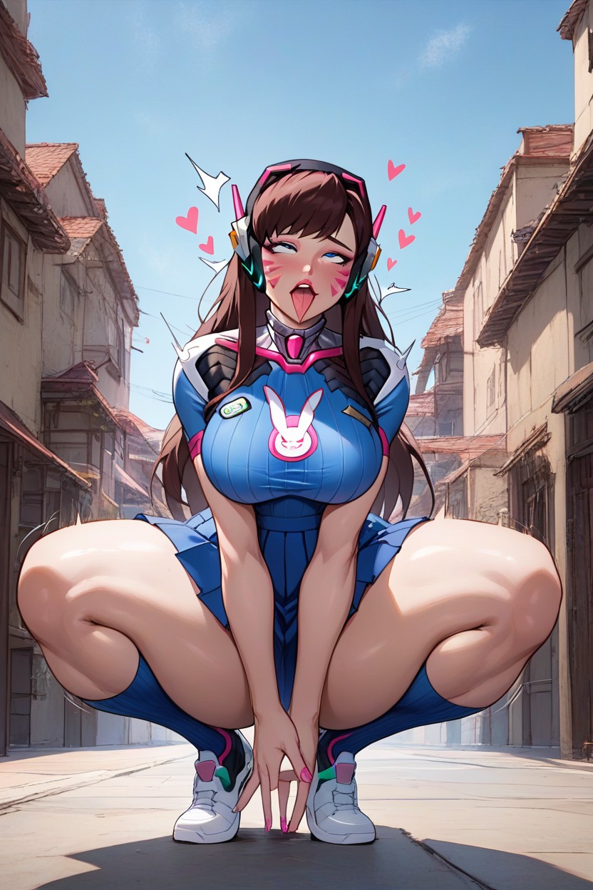 Bending Over, Big Breasts, Standing AI Porn