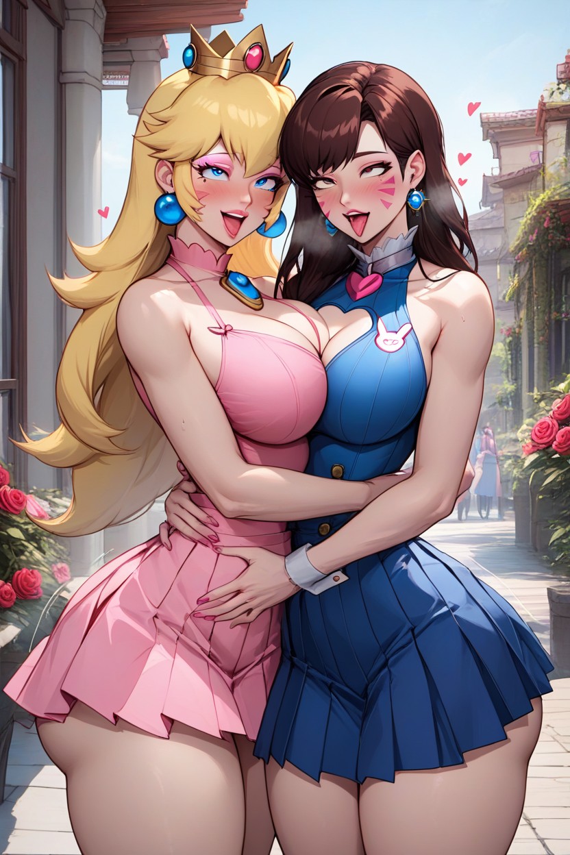 Full Original Skin, Neckline, Smiling Mouth Open AI Porn