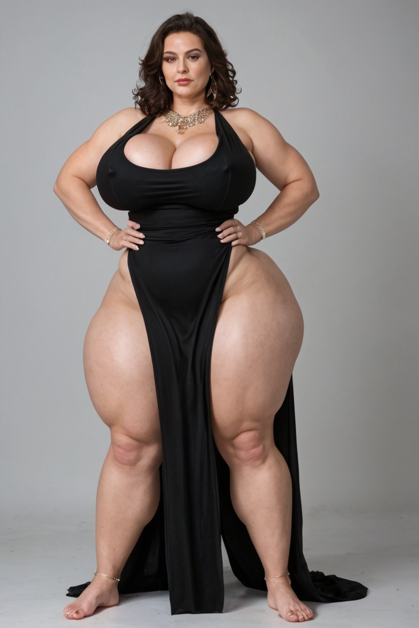Cleavage, Bulging Butt, Form Fitting Clothes MILF AI Porn
