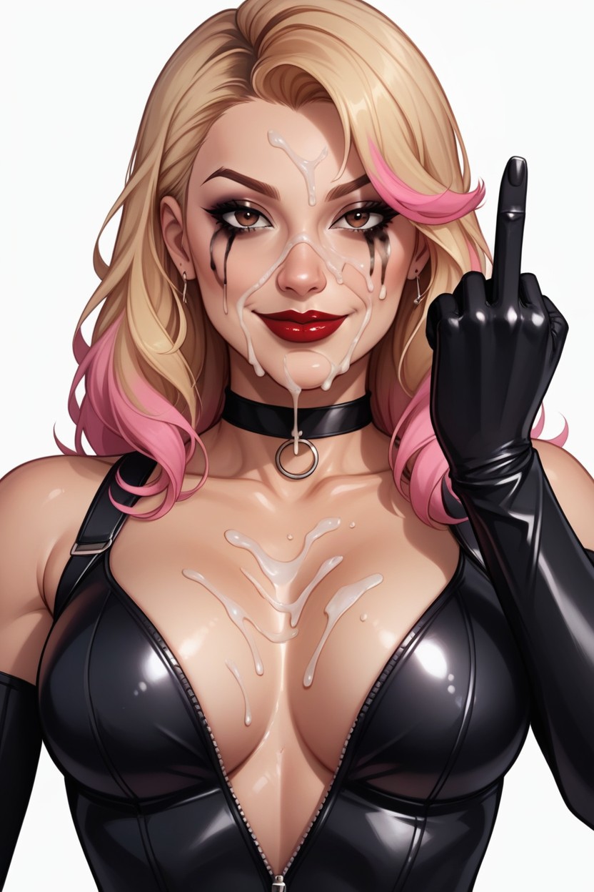 Front View, Black Eyeliner, Choker Hentai AI Porn