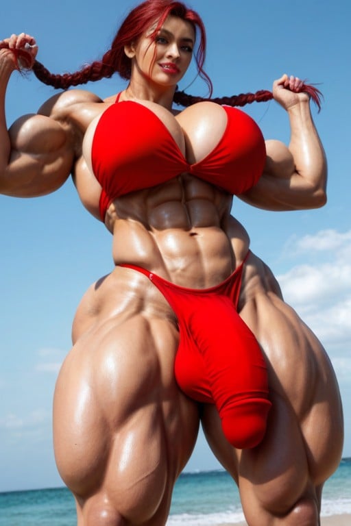 Big Boobs, Toned, Enormous Futa With Extremely Muscular Physique Porno shemale IA