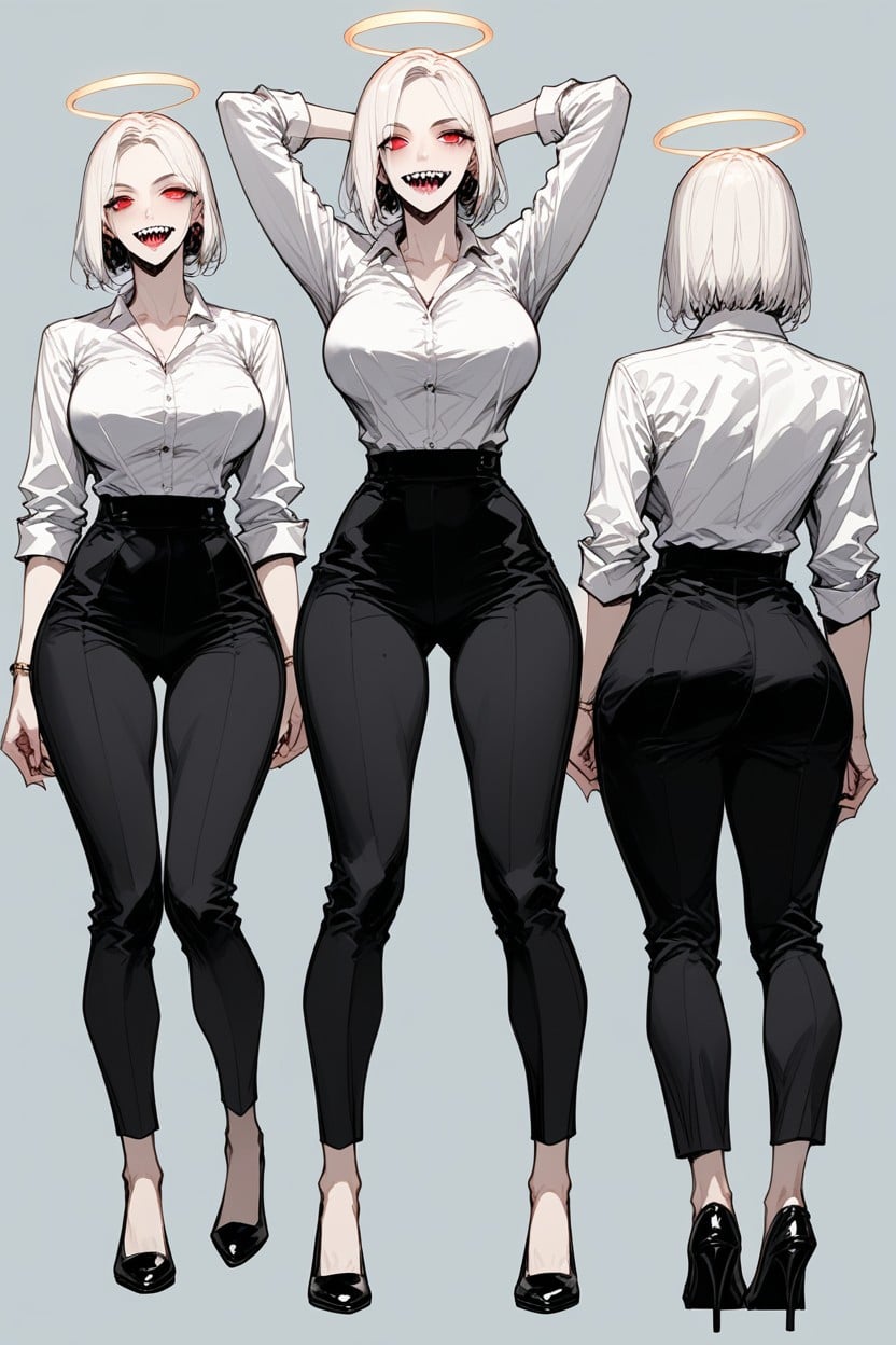 Perfect Anatomy, Pale Skin, Wide Array Of Sharp Teeth Hentai AI Porn