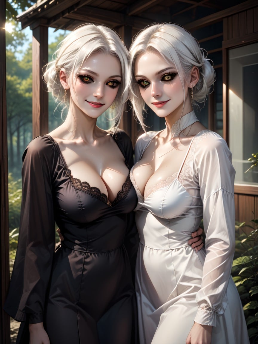 Waiting To Be Let In, Photorealistic, Awkward Smiles Hentai AI Porn