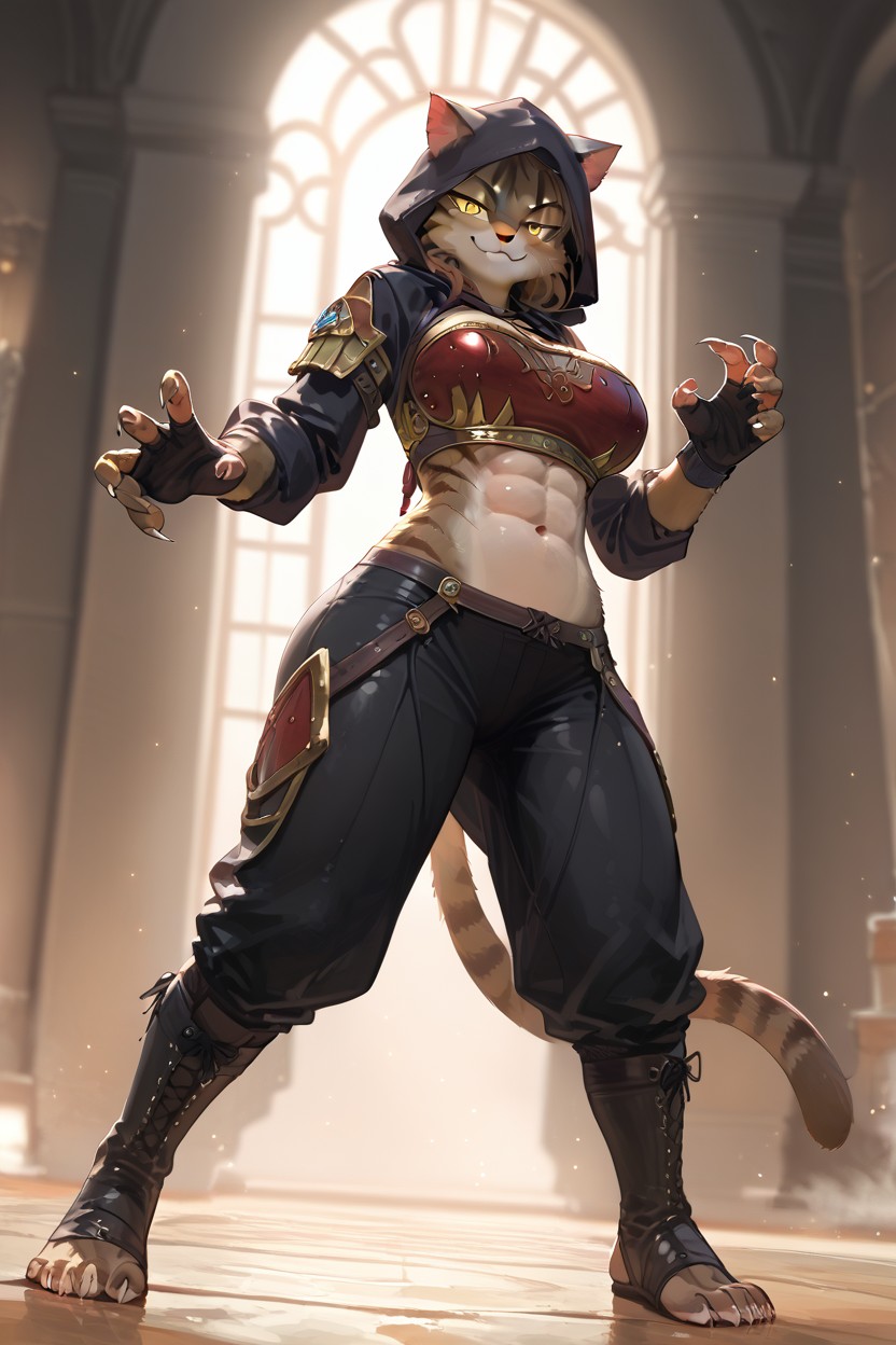 Long Claws, High Detail, Tight Pants Porno IA Furry