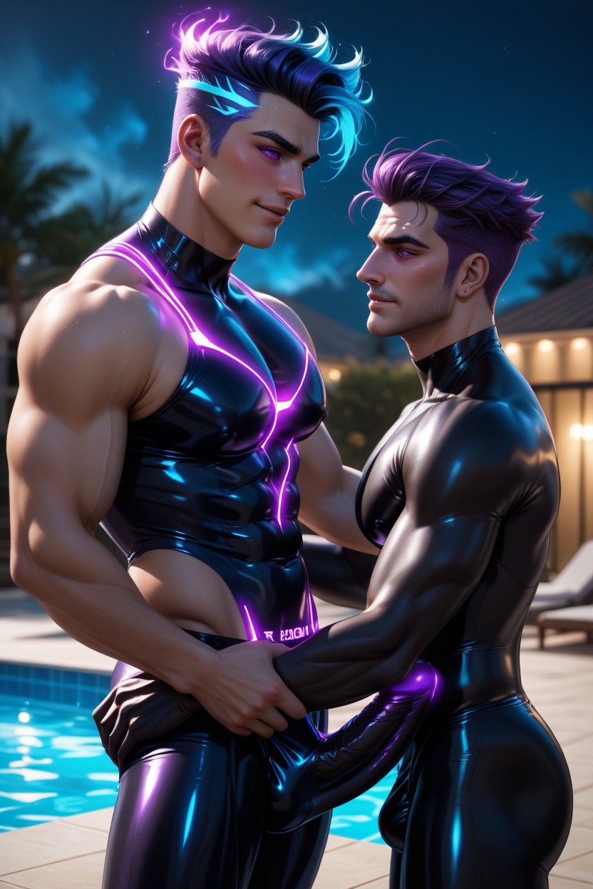 18+, They Look At Each Other, Riding Dick 게이 AI 포르노