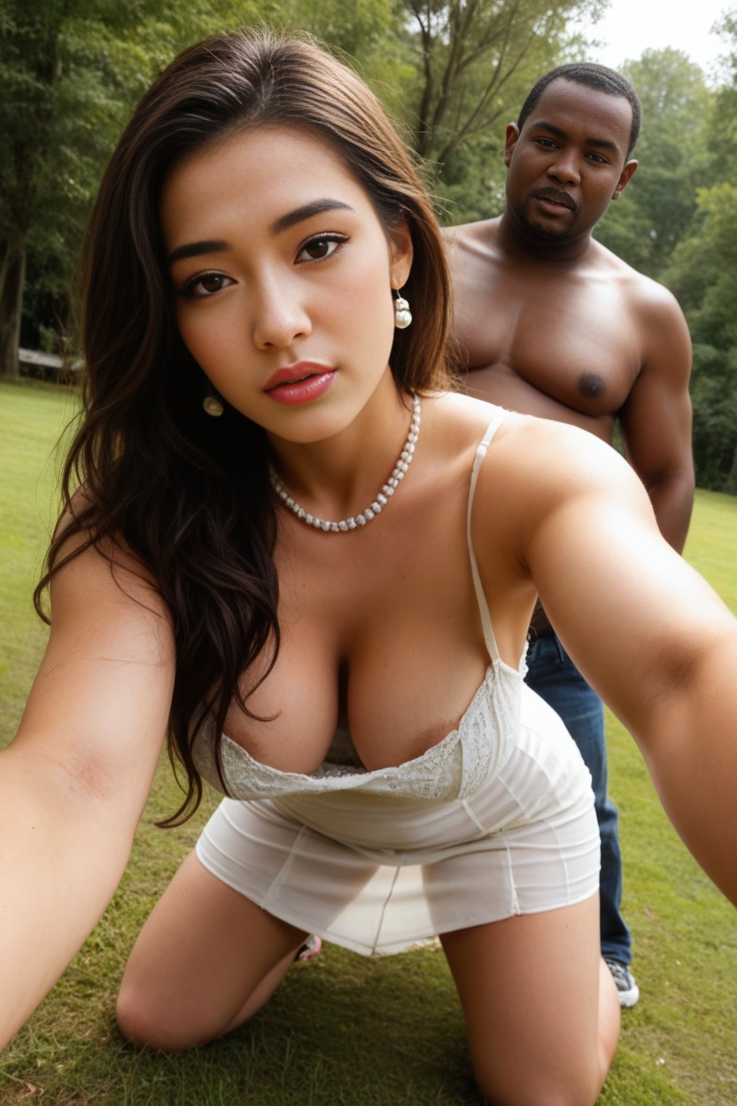 Front View, Asian, Beautiful Woman AI Porn