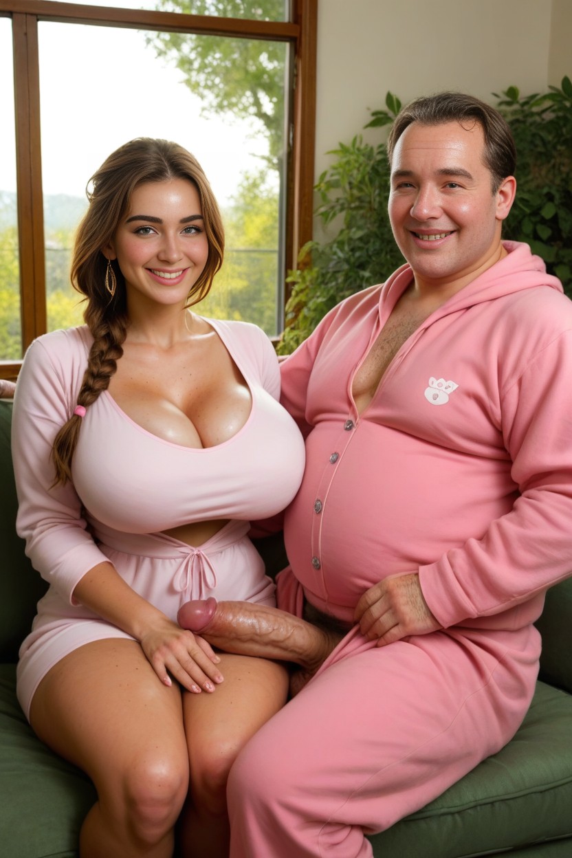 Braided, Forest, Cleavage AI Porn