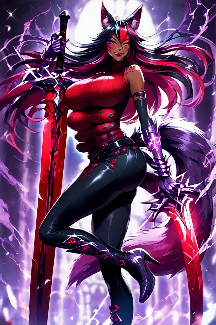 "azami From Pokémon" Cosplay, Motto Haramase Honoo No Oppai, Wolf Ears And Tails AI Porn