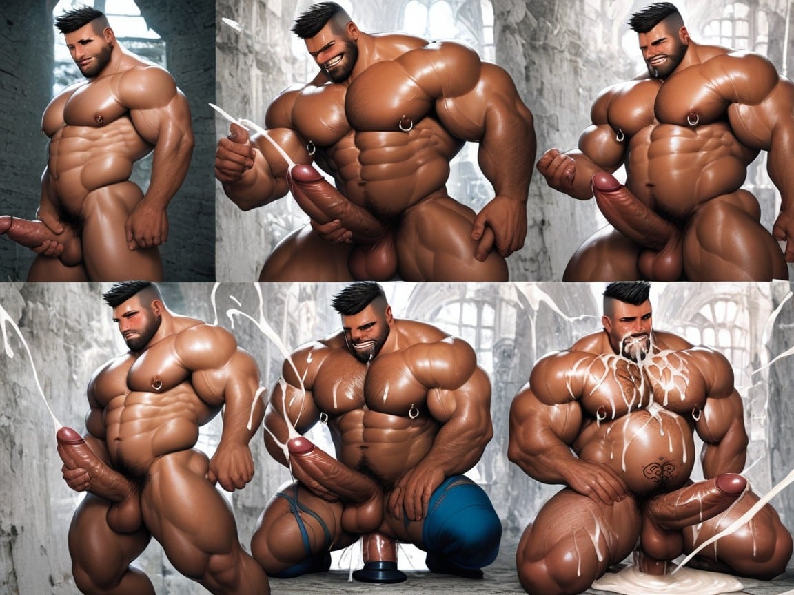 Male, Balls Deep, Multiple Views Of A Timelapse Transformation AI Gay Porn