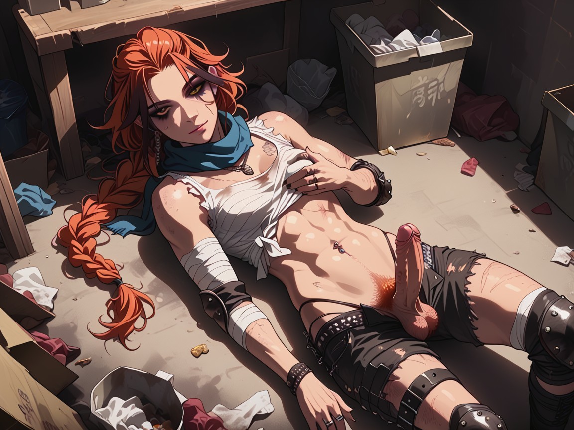 Chest Hair, Studded Penis, Ginger Hair Hentai AI Porn