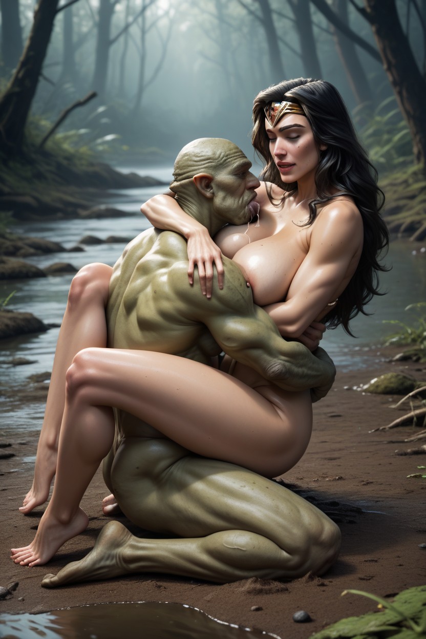 Hug, Side View, Extremely Realistic AI Porn
