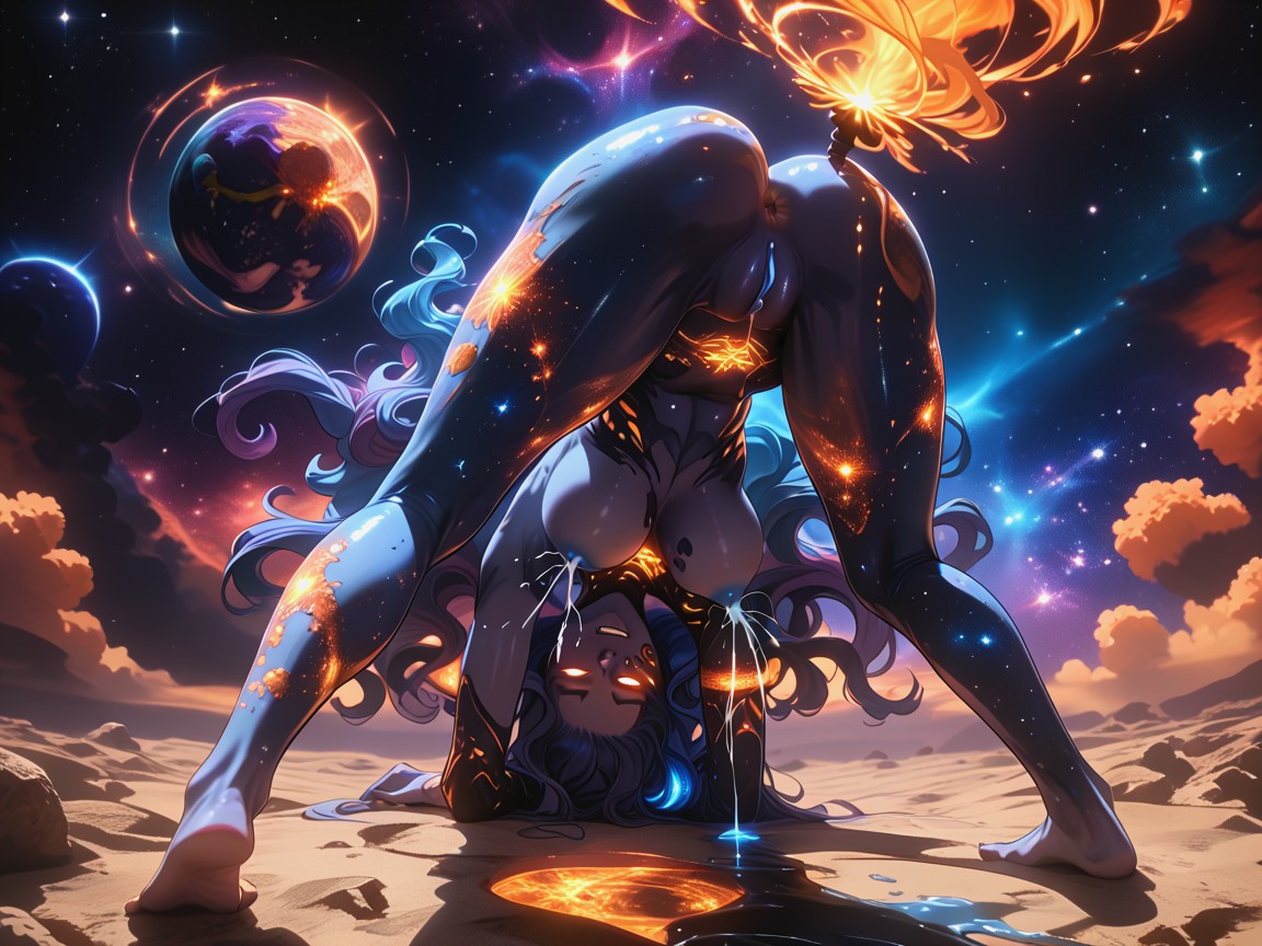 18+, Sexy Angry Look, Black Glowing Eyes Hentai AI Porn