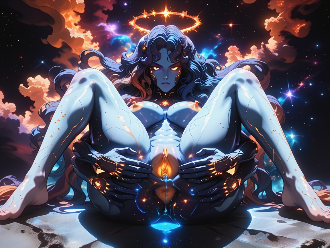 Barefoot, Galaxy View Skin Texture, God Like Body Hentai AI Porn