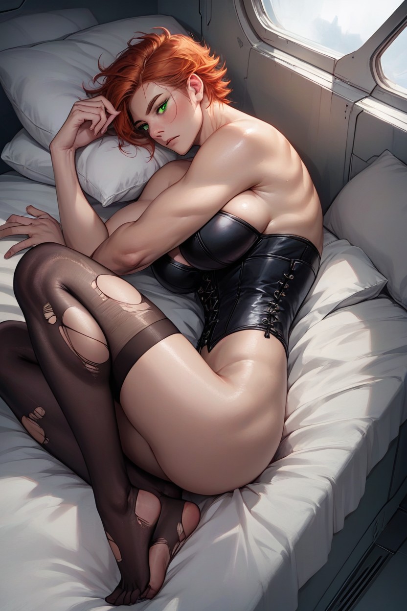 Side View, Detailed Face, Blushed Hentai AI Porn
