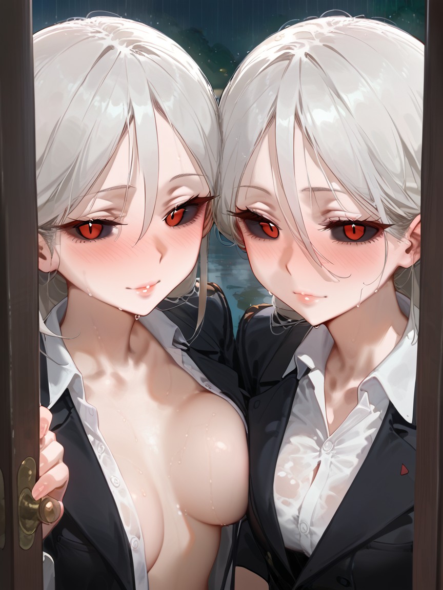 18+, Black Gowns, Shoulder To Shoulder Hentai IA