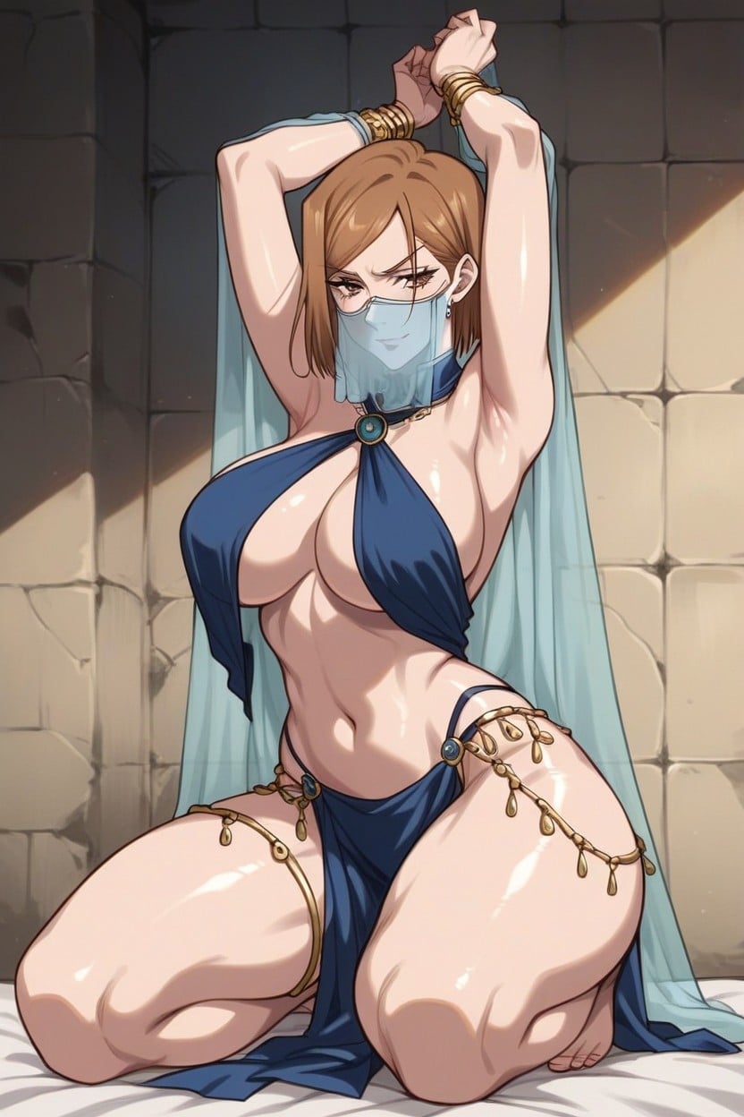 18+, Arms Above Head, Large Breasts Hentai AI Porn