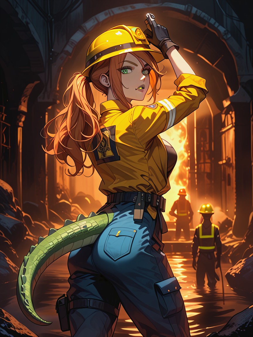 Illuminated Faces, Kim Possible, Dark Background AI Porn