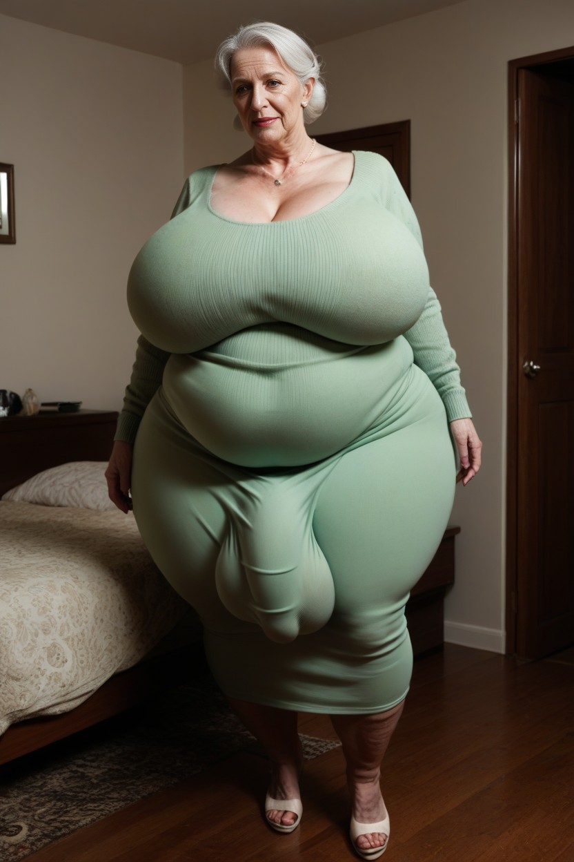 Extremely Large Ass, Futanari, Sweater AI Porn