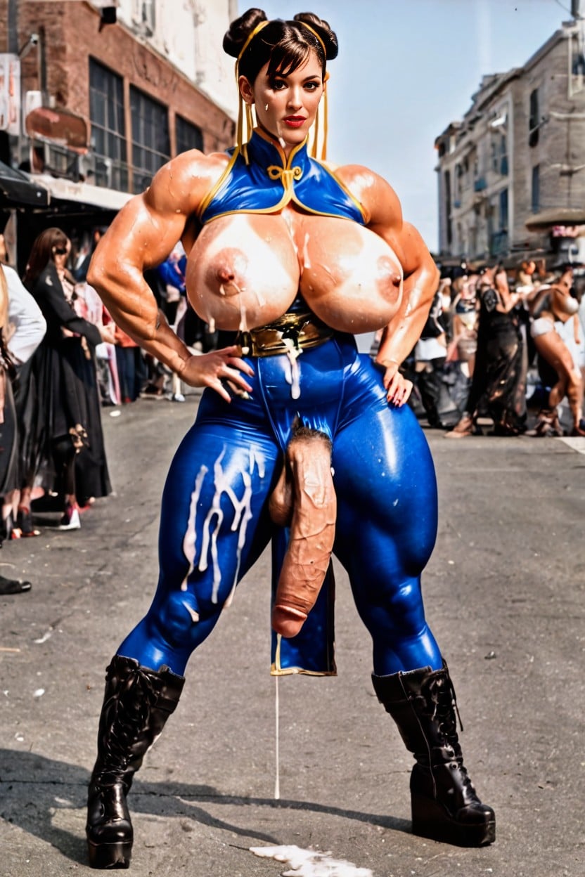 Thicc Thick Thighs, Futanari, Pechos Grandes Porno shemale IA