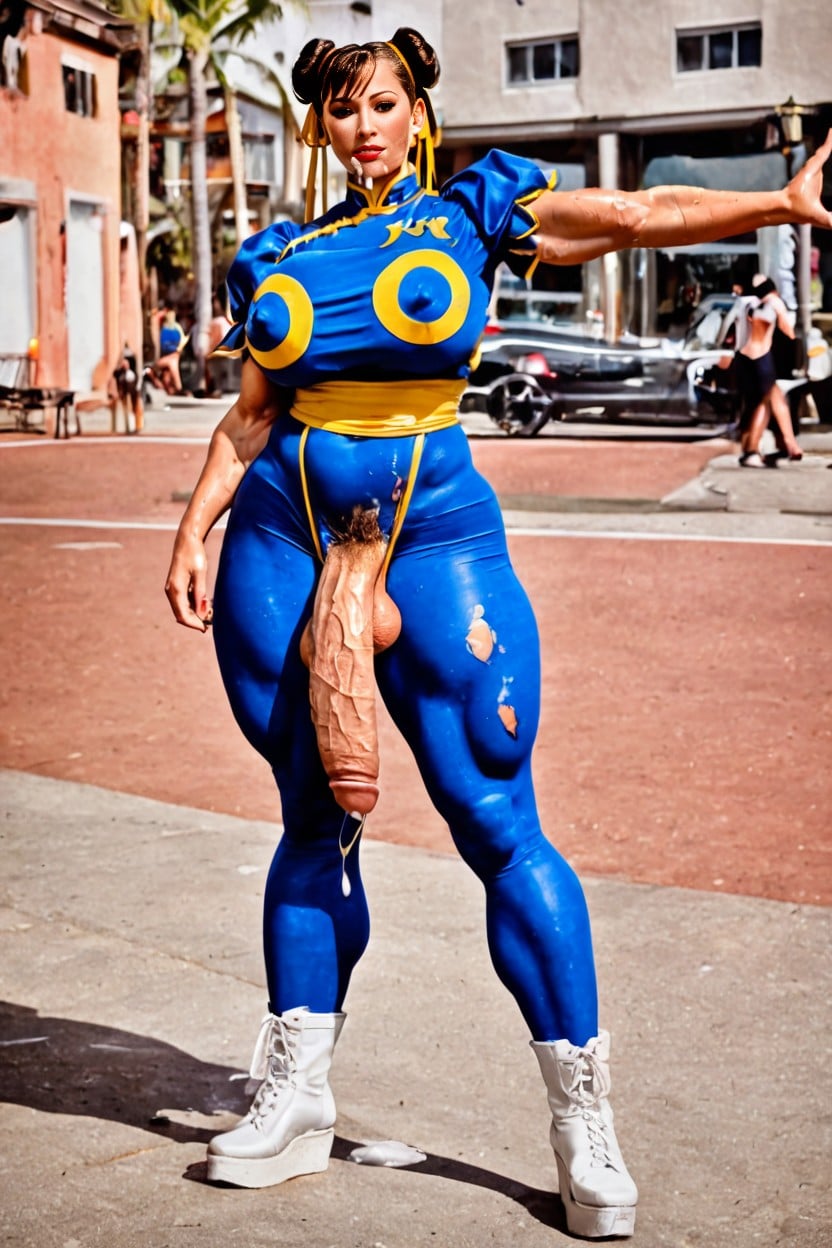 Nsfw, Thicc Thick Thighs, Vêtements Déchirés Porno IA transsexuelle