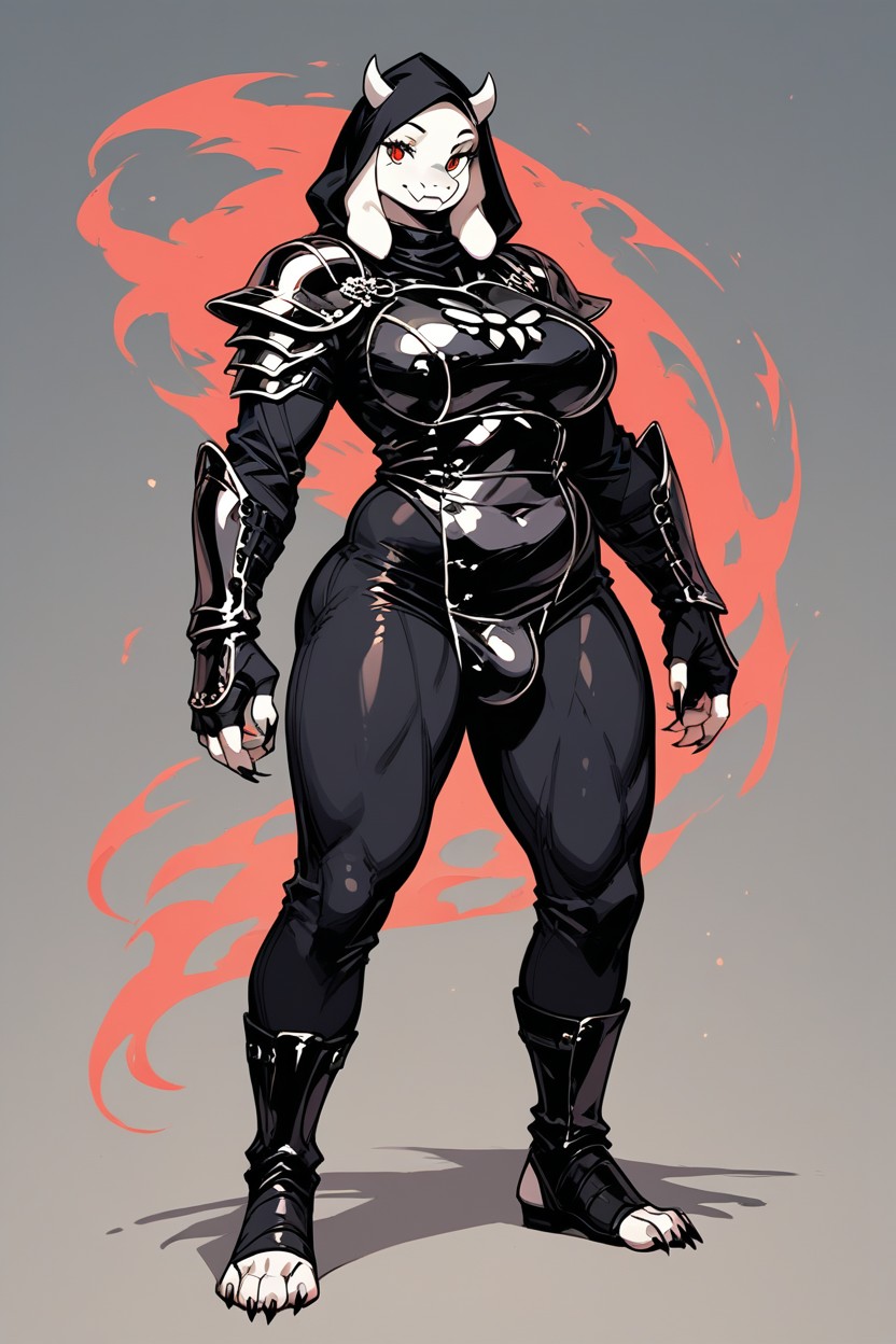 Bald, Black Pants, Battle Pose Furry IA