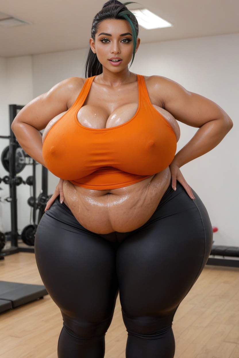 Immobile Ussbbw, Beautiful Face, Hyper Massive Hips AI Porn