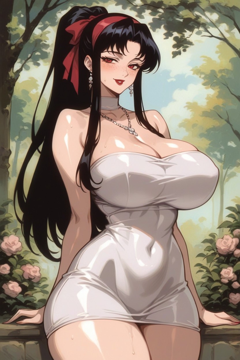 Pale Woman, Long Hair, Freckles Hentai AI Porn