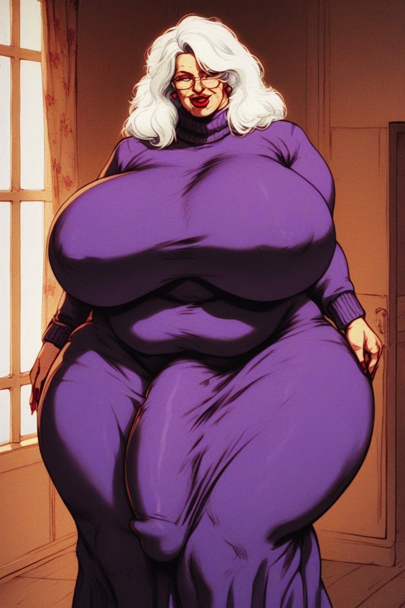 Detailed Bulge, Extreme Thick Cock Outline, Futanari AI Porn