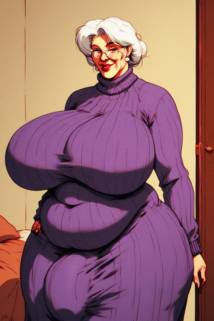 Extreme Thick Cock Outline, Obese Belly, Breast Expansion AI Porn