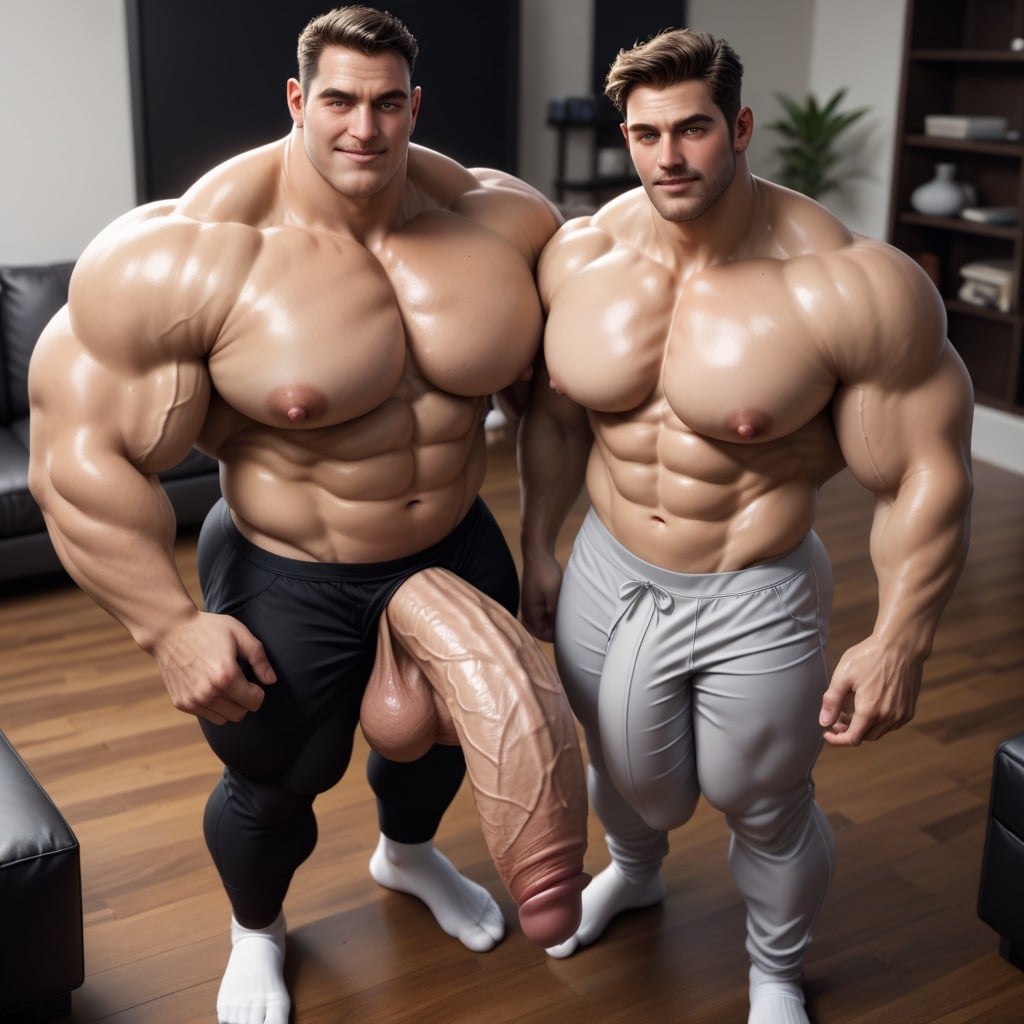 Touching, Thick Abs, Blushing AI Gay Porn
