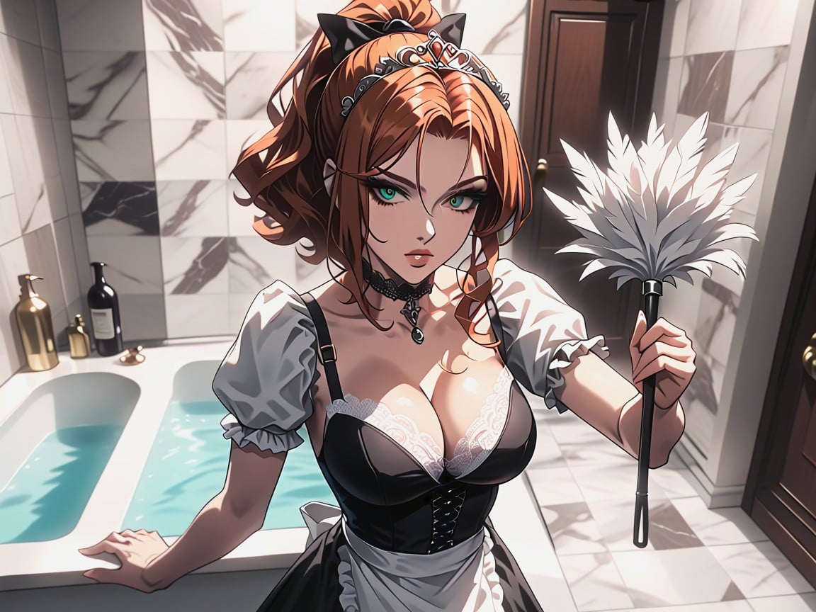 Feather Duster, Beautiful Face, Movement Lines AI Porn
