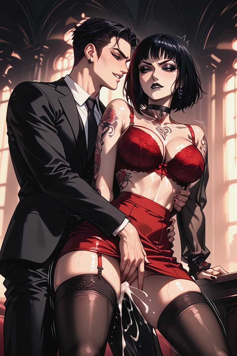 Boss Style, Pale Skin, Biting Lip Hentai AI Porn