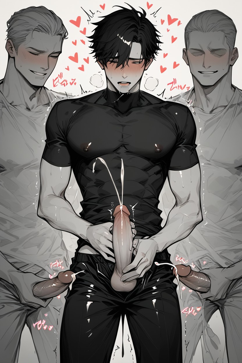 Groping, Overwhelming Pleasure, Effect Lines AI Gay Porn