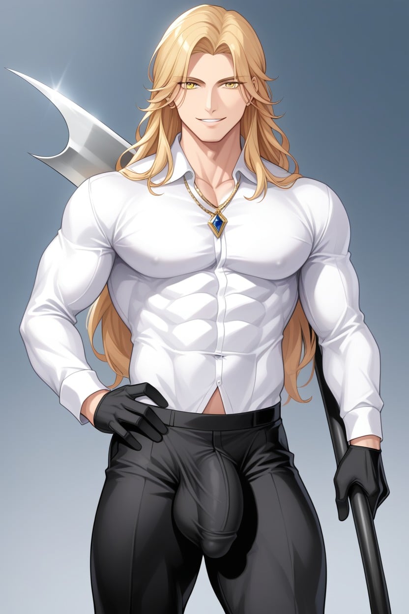Fit, Gloves, Holding Scythe AI Gay Porn