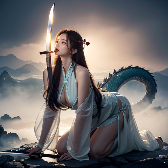 Cinematic And Sensual Composition, Dramatic Erotic Lighting, Lips Moist And Slightly Open Asian AI Porn