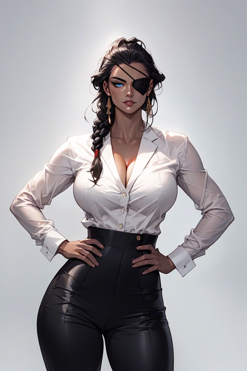 Pencil Waist, Straight, Dominant Female Hentai AI Porn