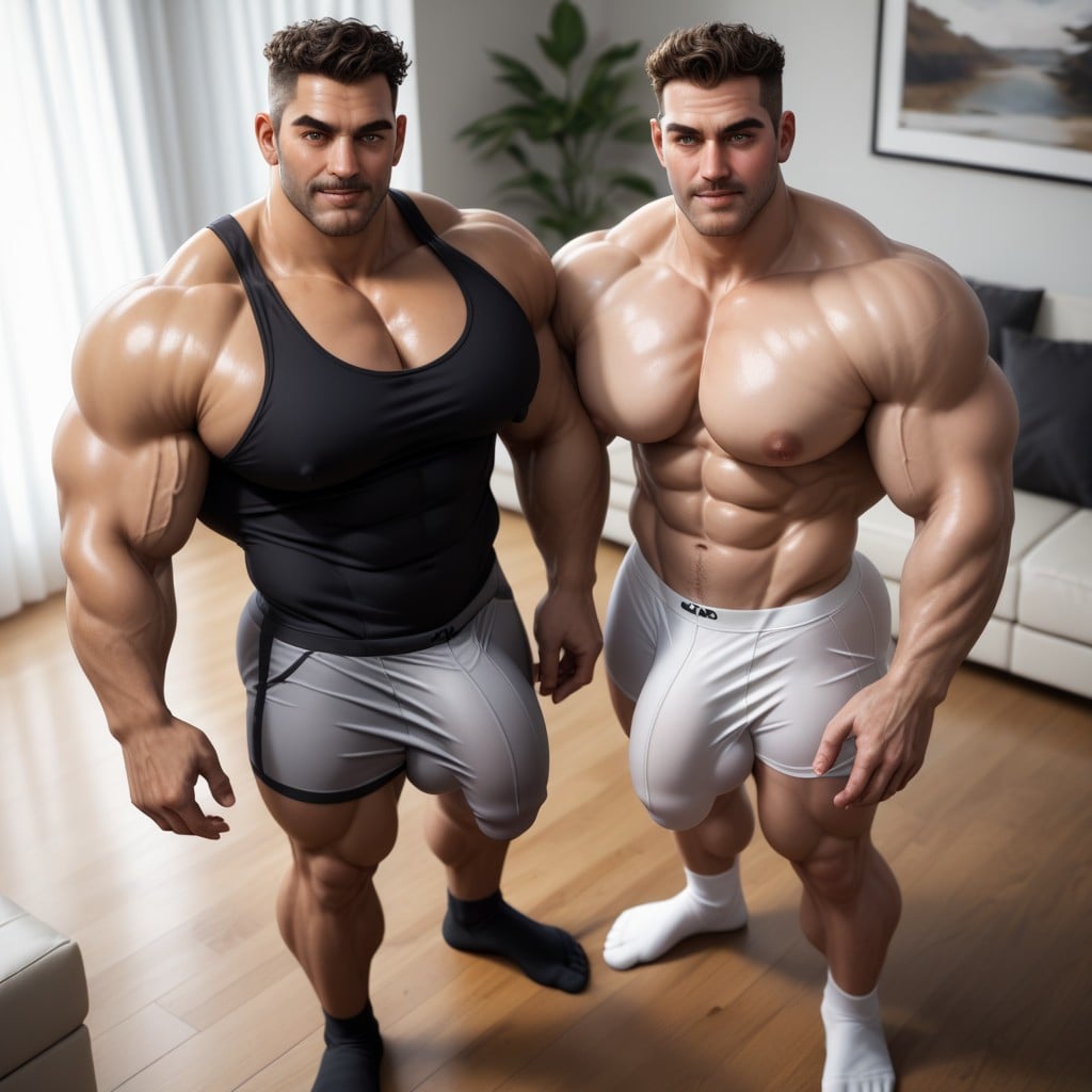 Handsome, Heavy Pecs, Big Cocks AI Gay Porn