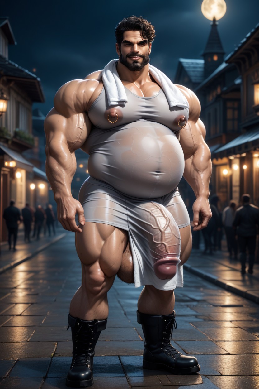 Tall Height, Side View, Outdoors AI Gay Porn