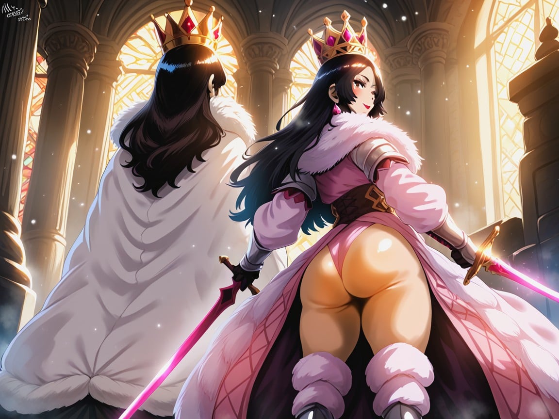 Fire Embers In Background, Extremely Large Ass, Marble Statues Latina AI Porn